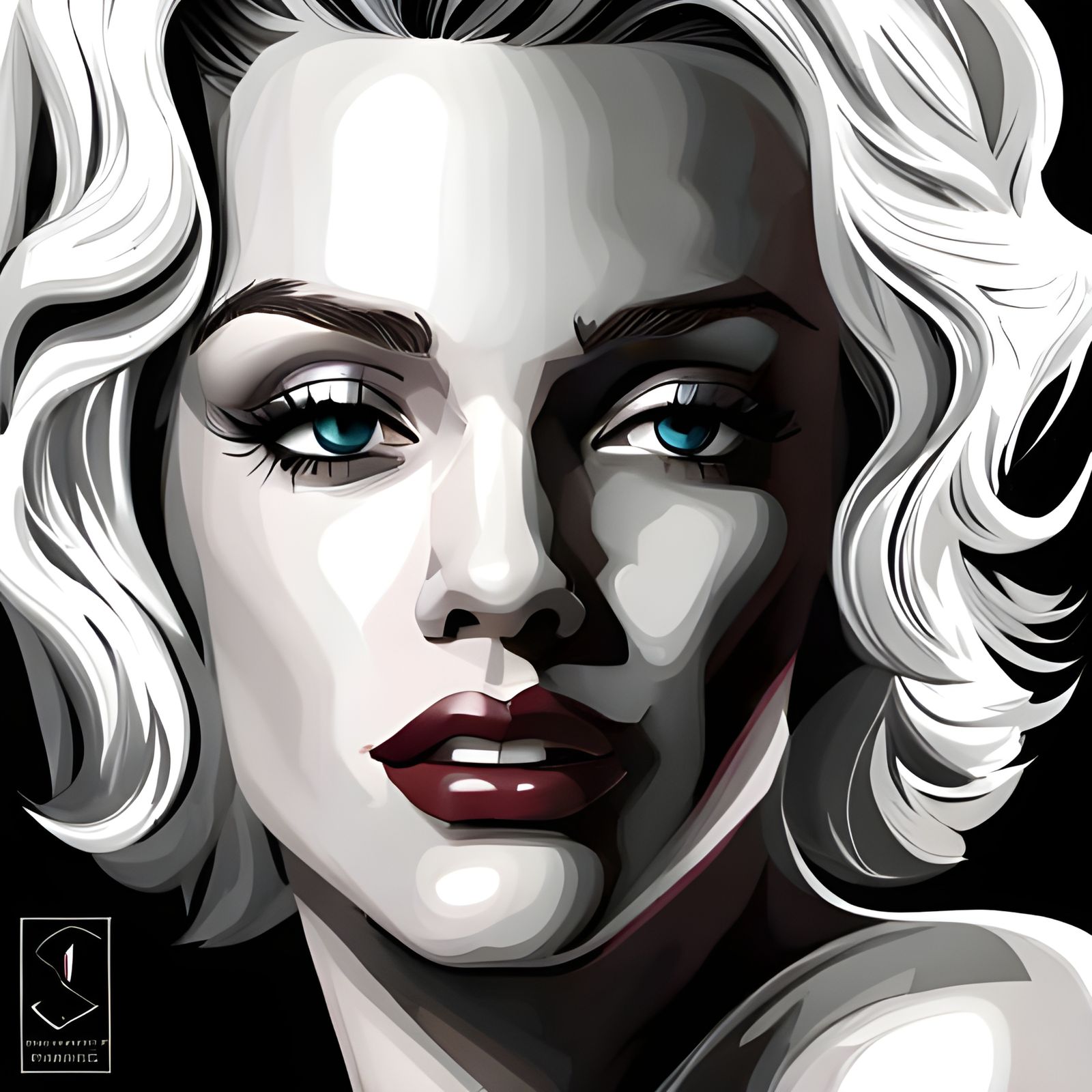 Elegant Marilyn Monroe Portrait in Hyperdetailed Style