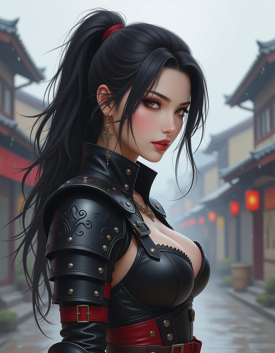 Pop Art Japanese Rogue Soldier in Profile