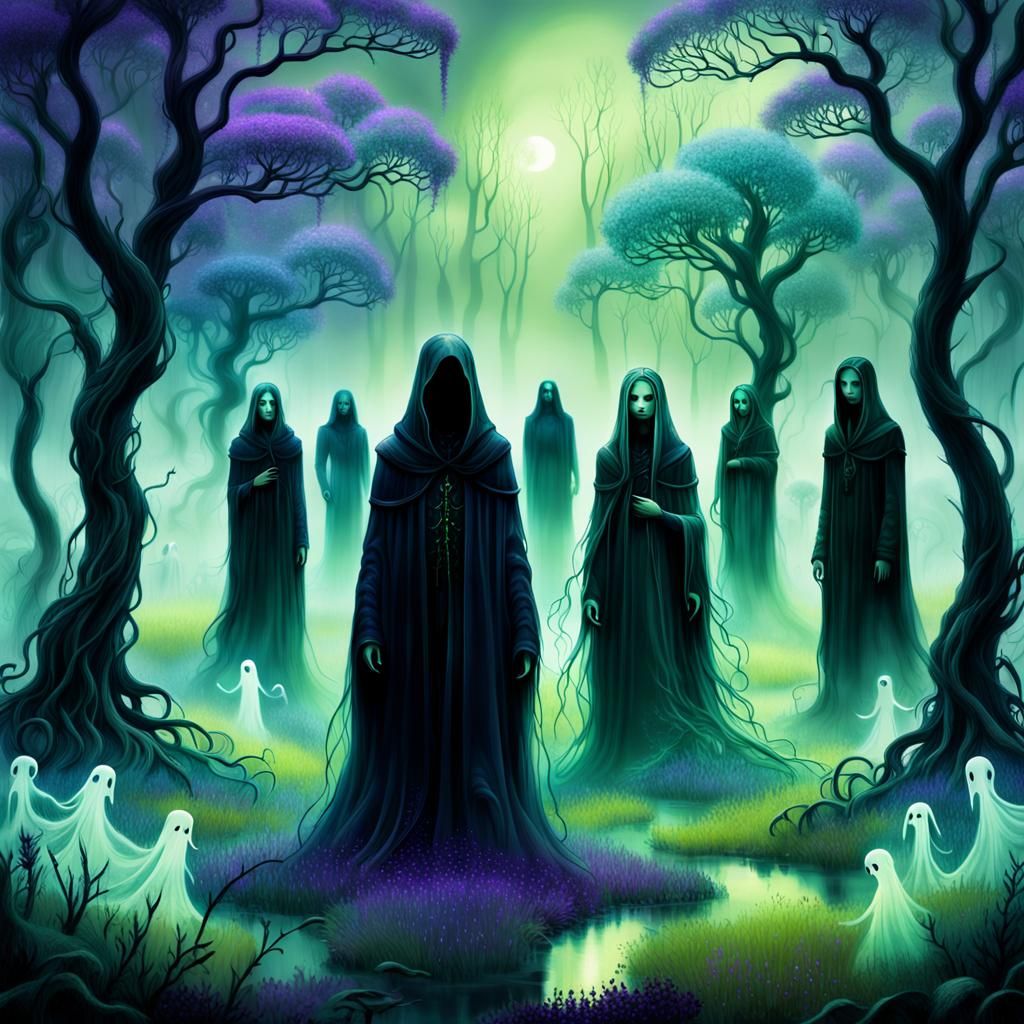 Ethereal Gothic Masterpiece: Lost Souls in Twilight