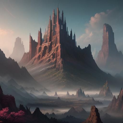 Detailed Tsunami Matte Painting in Fantasy Concept Art