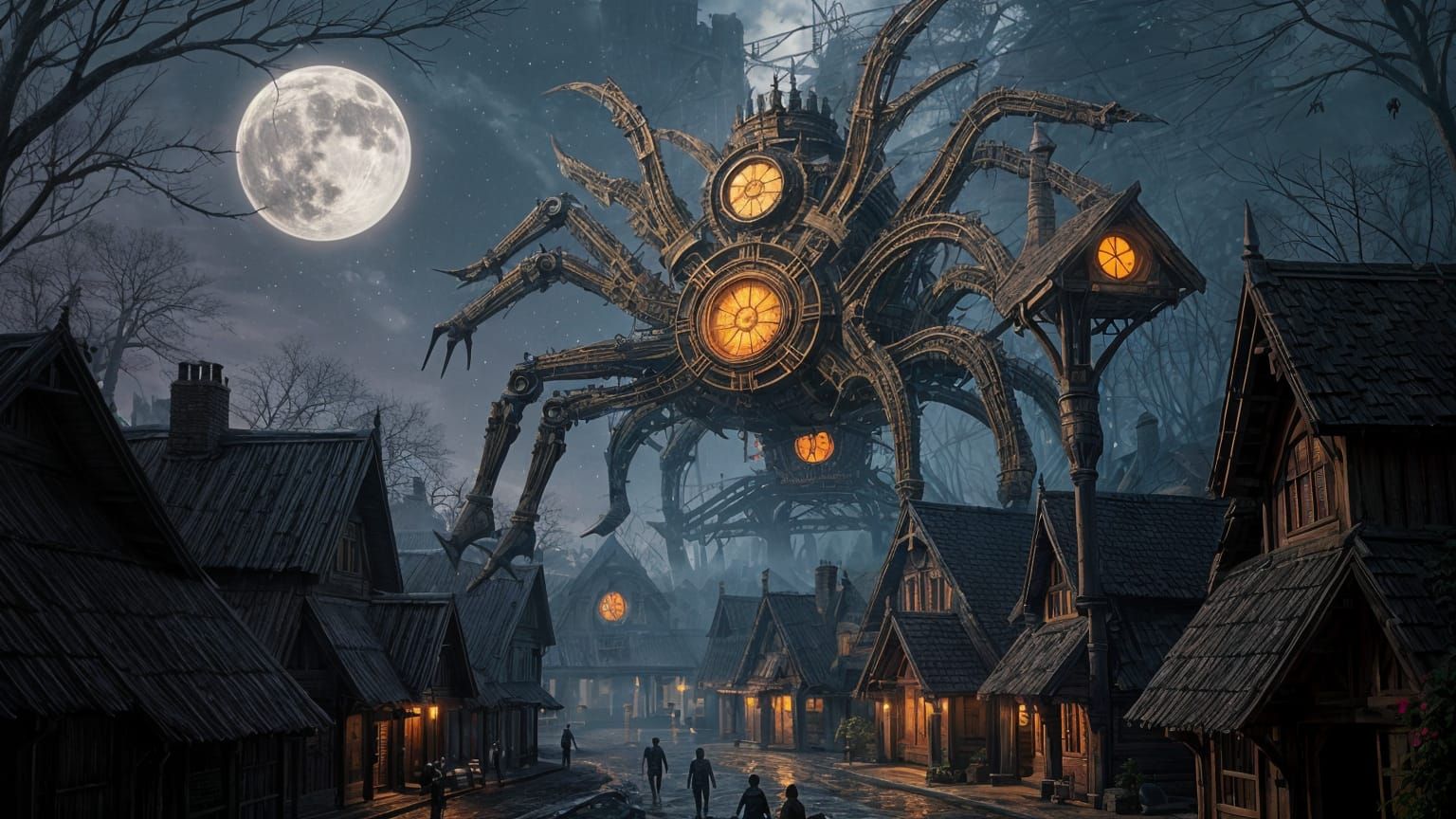 Mechanical Hallucination Machine in Dark Fantasy Style