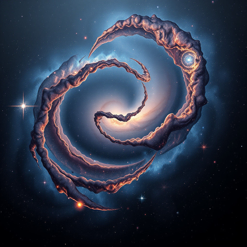 Majestic 3D Milky Way Galaxy with Luminescent Stars