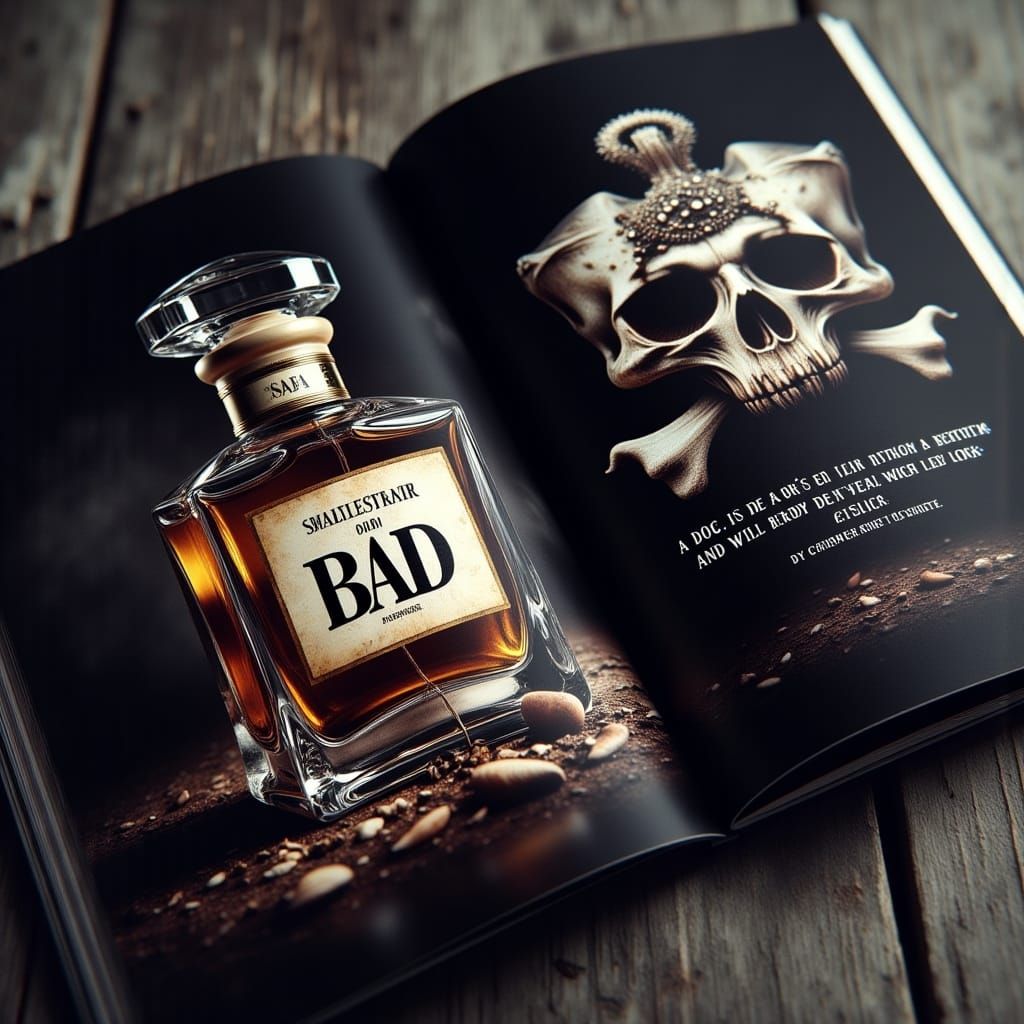Surreal Perfume Ad in a Dark, Morbid Aesthetic