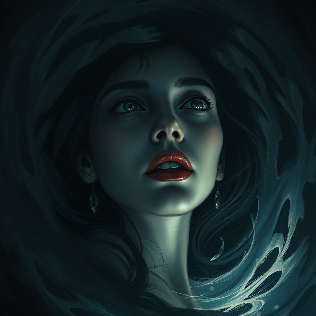 A Woman Lost in Nocturnal Whispers