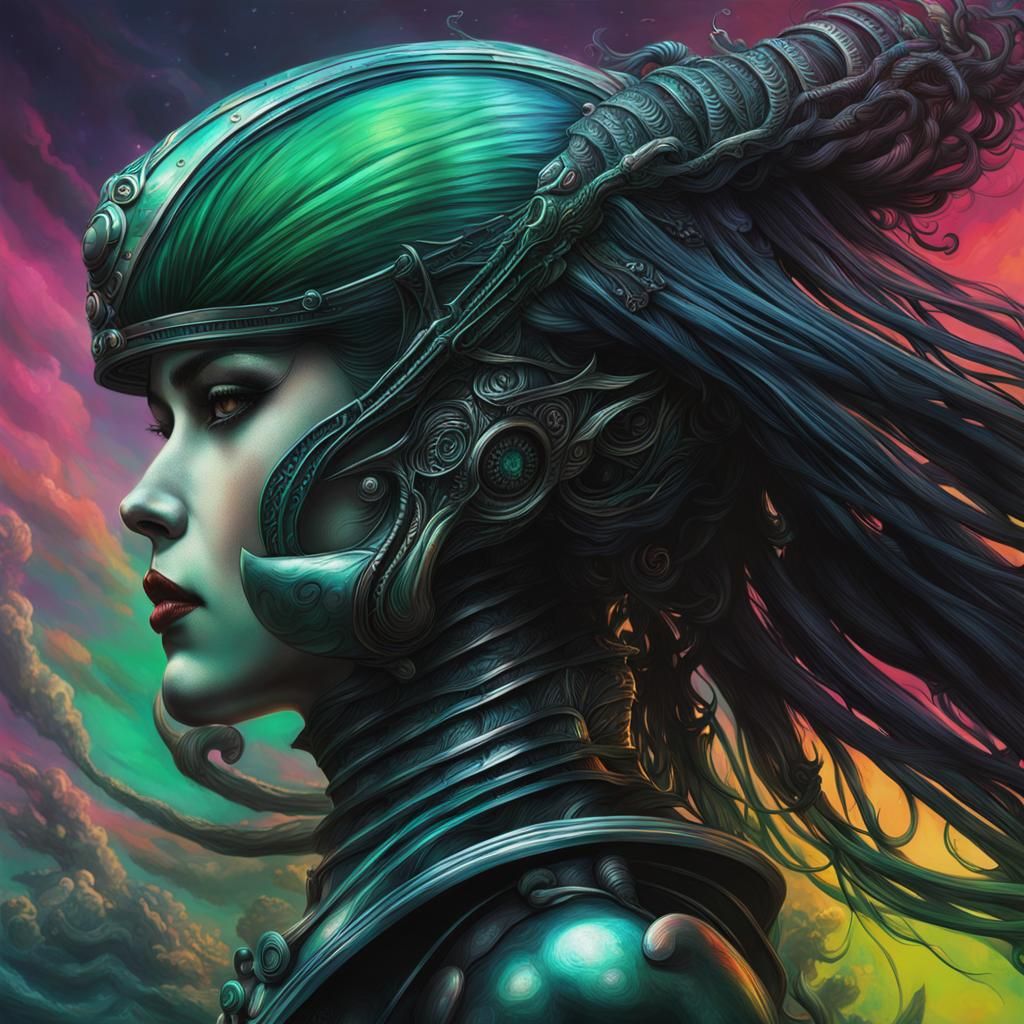 Sailor Pluto H.R. Giger-style