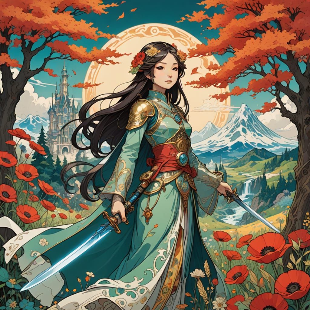 Seasonal Elemental Swords in Whimsical Harmony