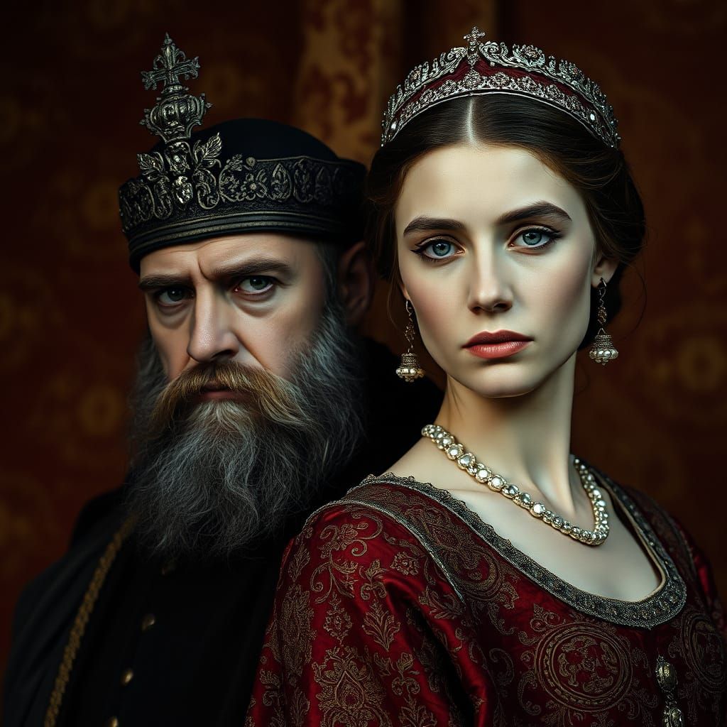 Elegant 16th Century Portrait in Analog Style