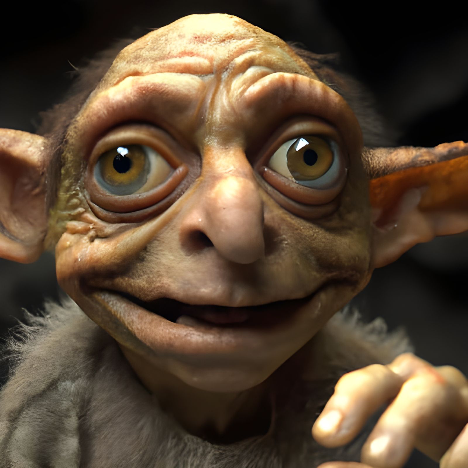 Gollum as Muppet: Photorealistic Stop Motion