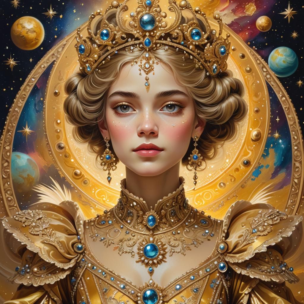 Neo-Victorian Ambassador in Baroque Oil Painting Style