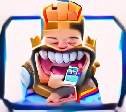 Clash Royale King Laughing Cartoon