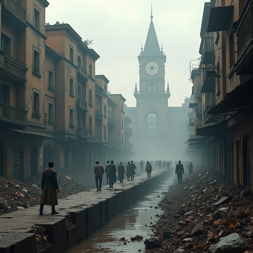 Dystopian Metropolis: Decaying Cityscape in Unreal Engine 5