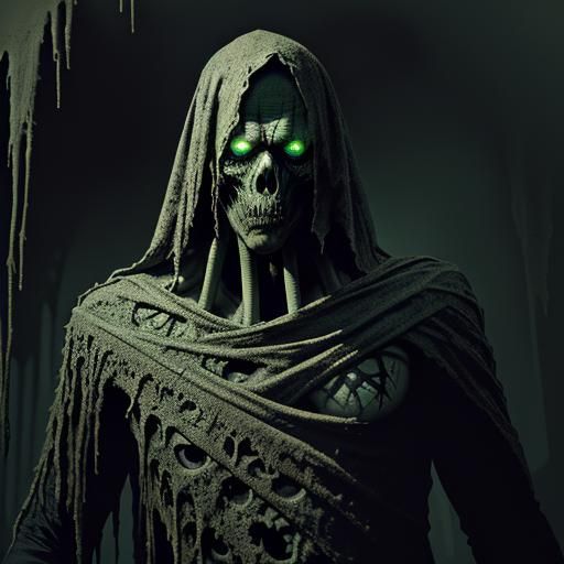 Creepy Mummy Pulls Man Into Quicksand: Horror Photo