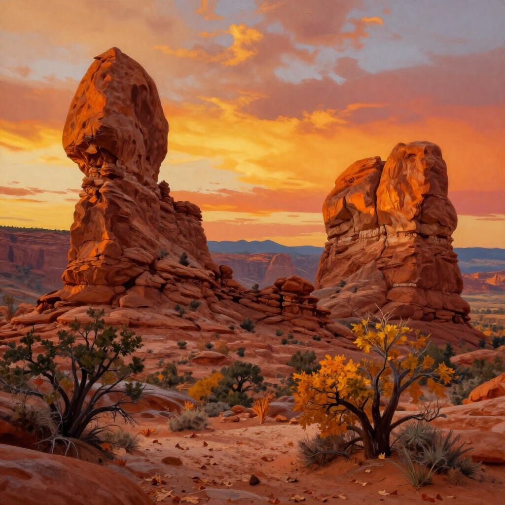 Arches National Park Autumn Landscape