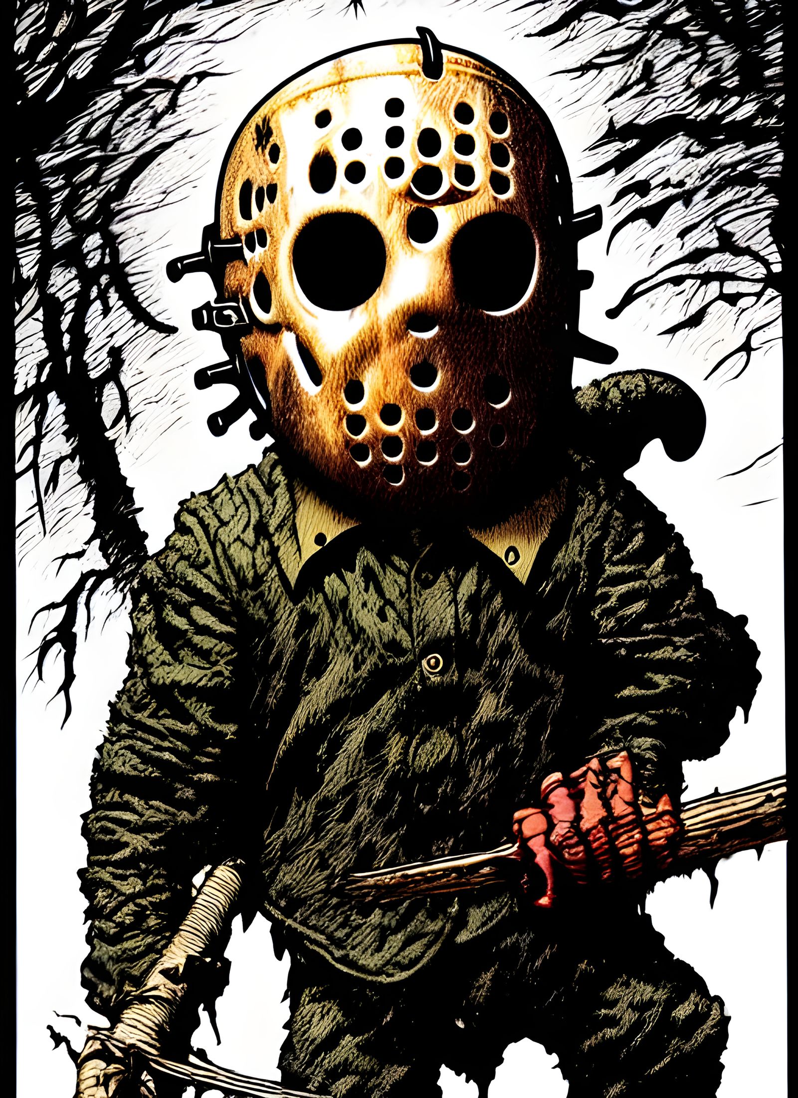 Chibi Jason Voorhees: Cartoonish Horror in 8k