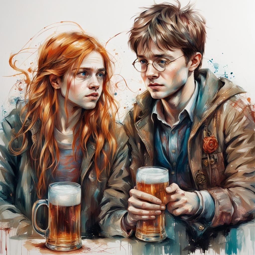 Harry and Ginny After the Battle of Hogwarts