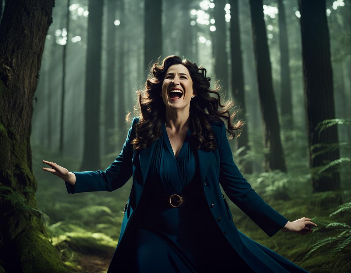 Agatha Harkness Casting a Spell in Dark Forest
