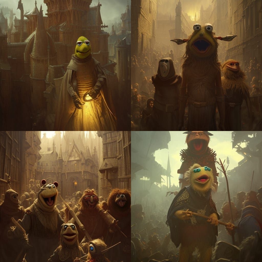 Medieval Muppets Dark Fantasy Concept Art
