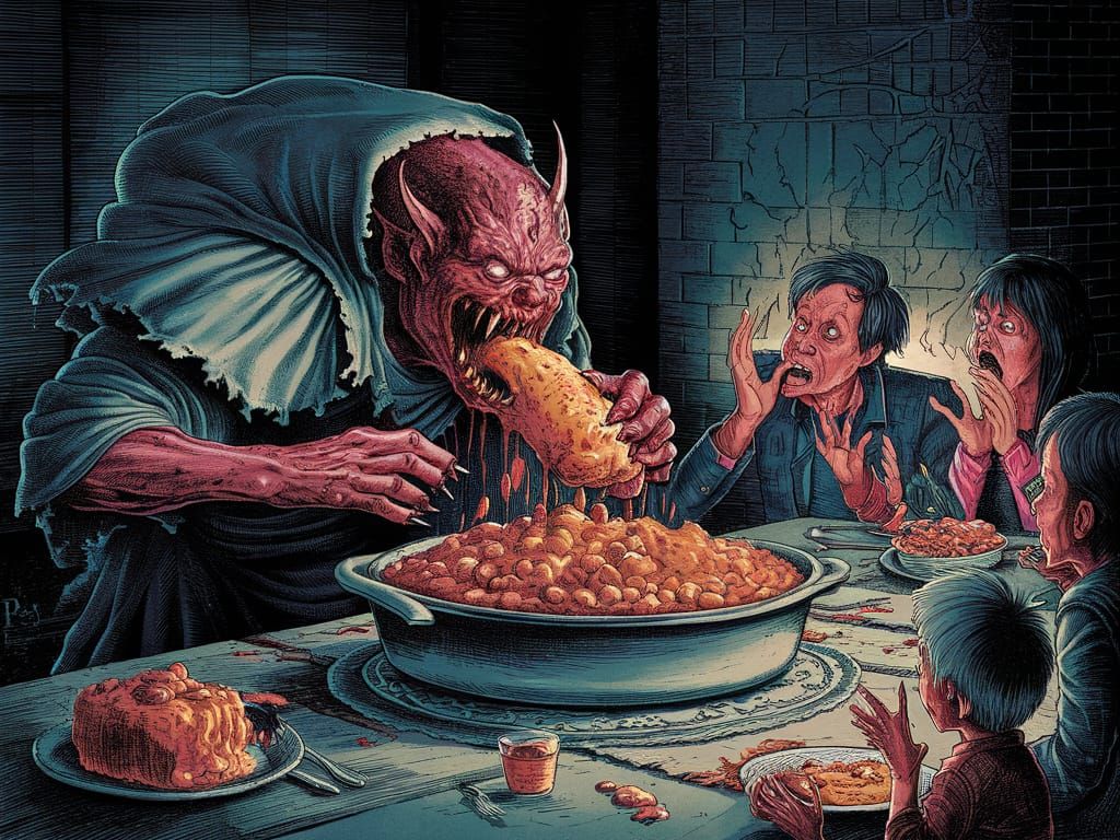 My Tablecloth is possessed by a demon and it is eating all o...