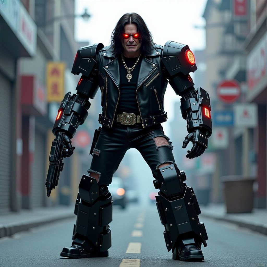 Ozzy Osbourne as Cybertronian Robot in Gritty Style