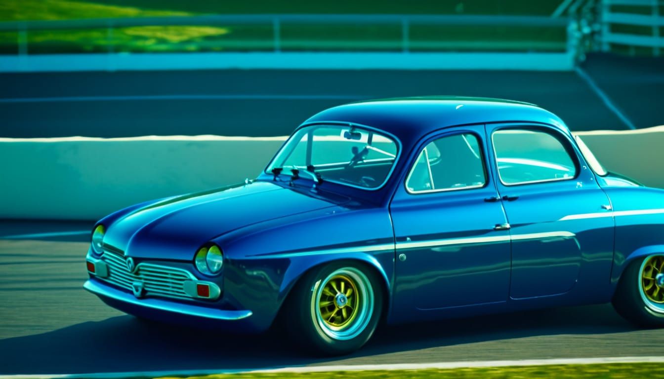 1961 Renault Gordini Races on Track: Automotive Photography