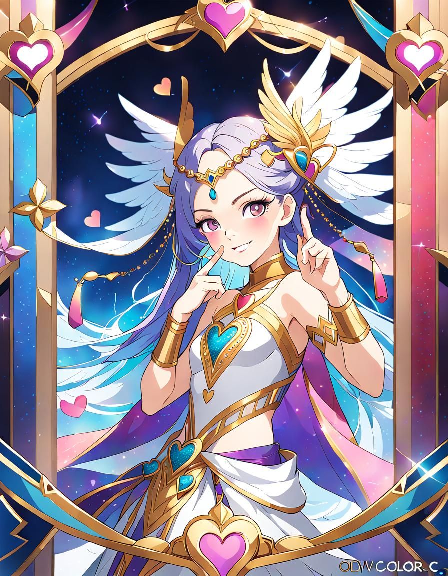 Anime Love Goddess in Opulent Temple