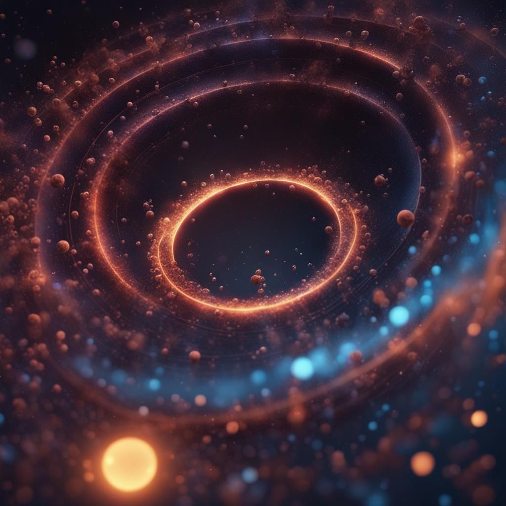 Cosmic Countdown: Abstract Numbers Fading in Space