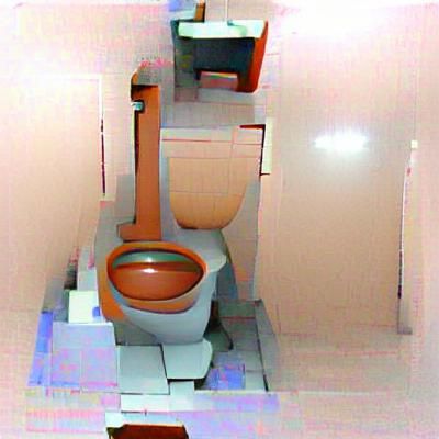 White Ceramic Toilet Rendering