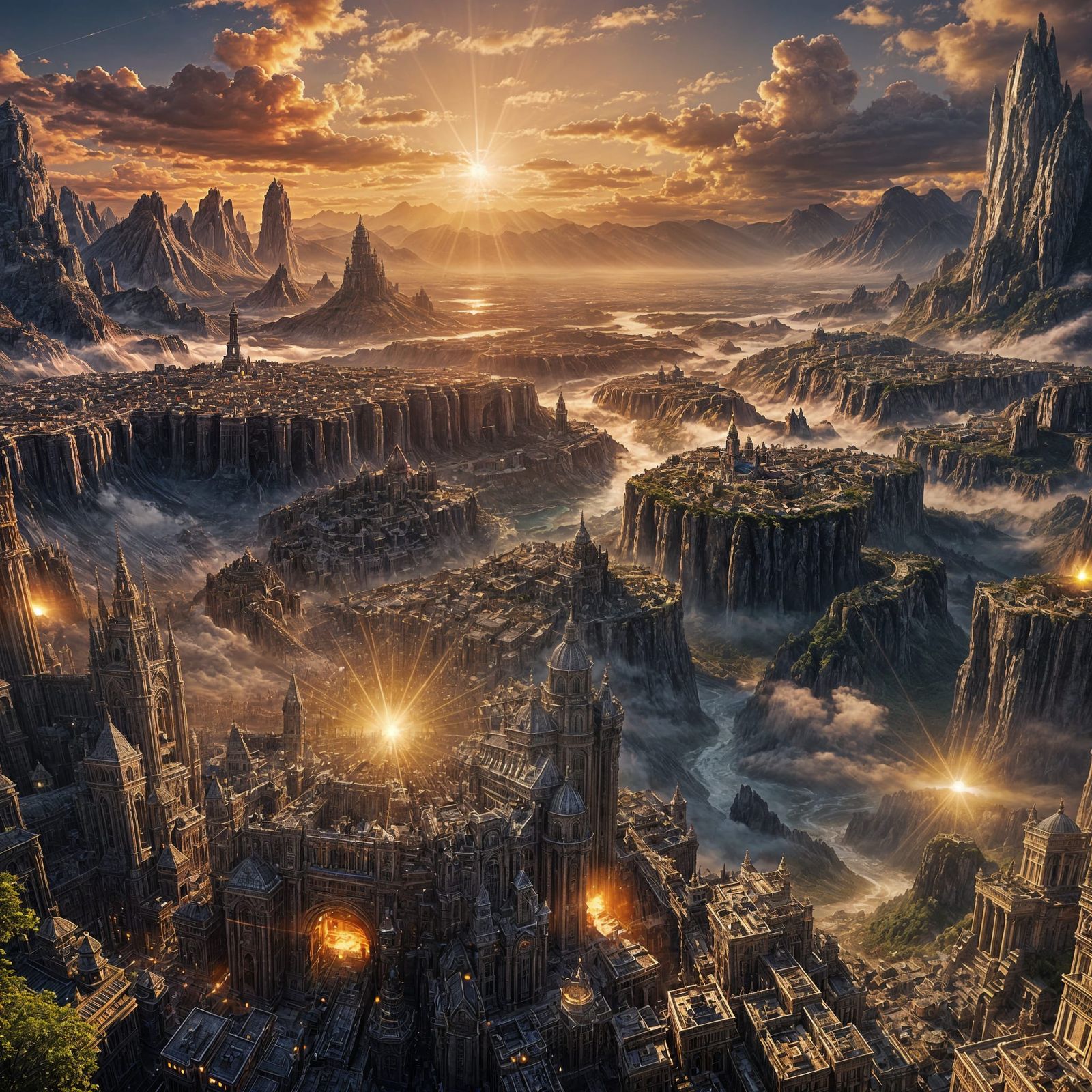 Brilliant Sun Illuminates the World: Digital Matte Painting