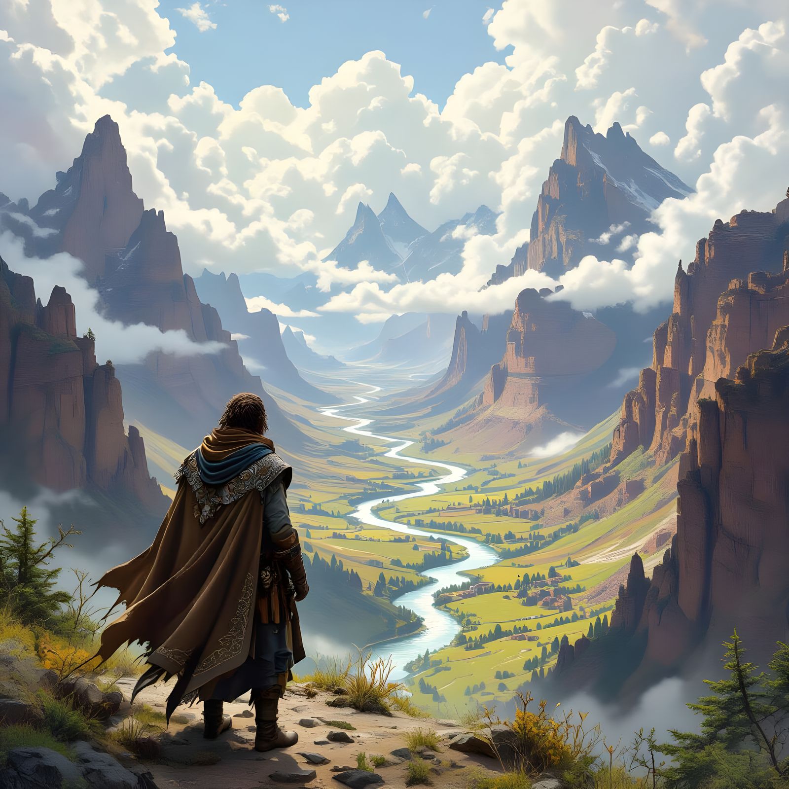 Scenic Mountain Trails and Red Rock Desert Vista