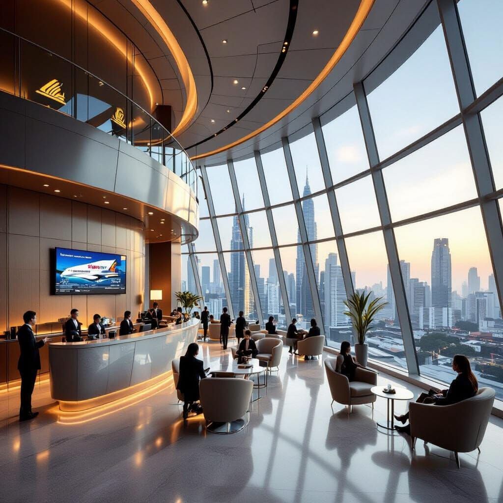 Singapore Airlines Jakarta Office: Futuristic Interior Desig...