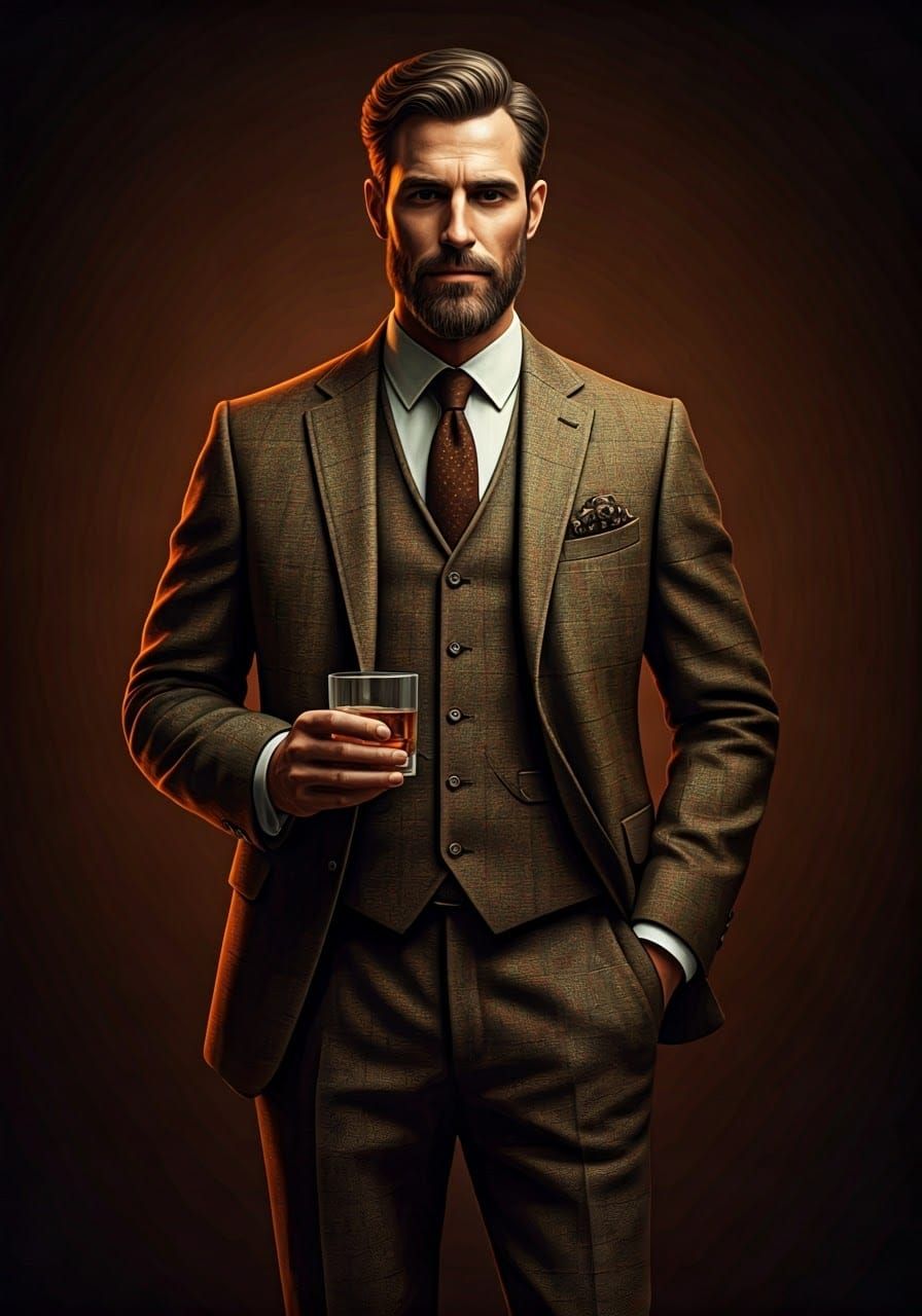 male anthropomorphic personification of Whisky