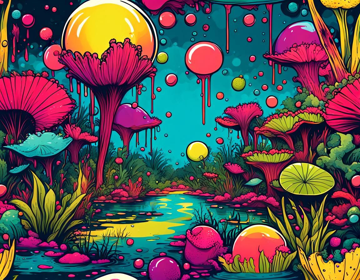 Pop Art Wetlands with Venus Fly Traps