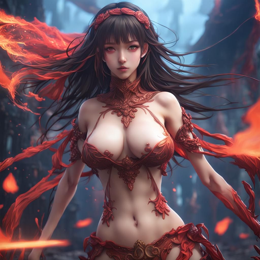 Anime Women in Detailed Fantasy Art