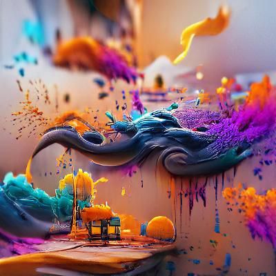 Fantastical Matte Painting with Deep Color