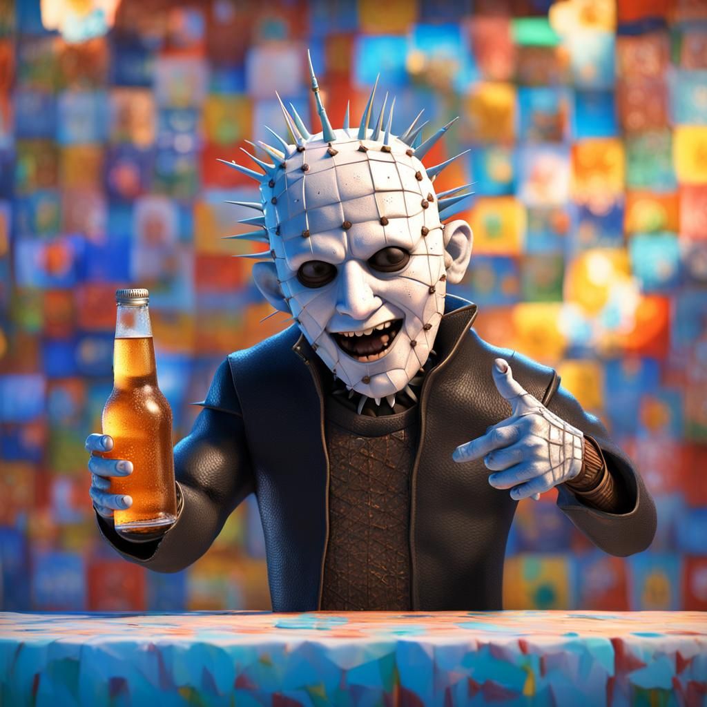 Pinhead on Spring Break: 3D Digital Art