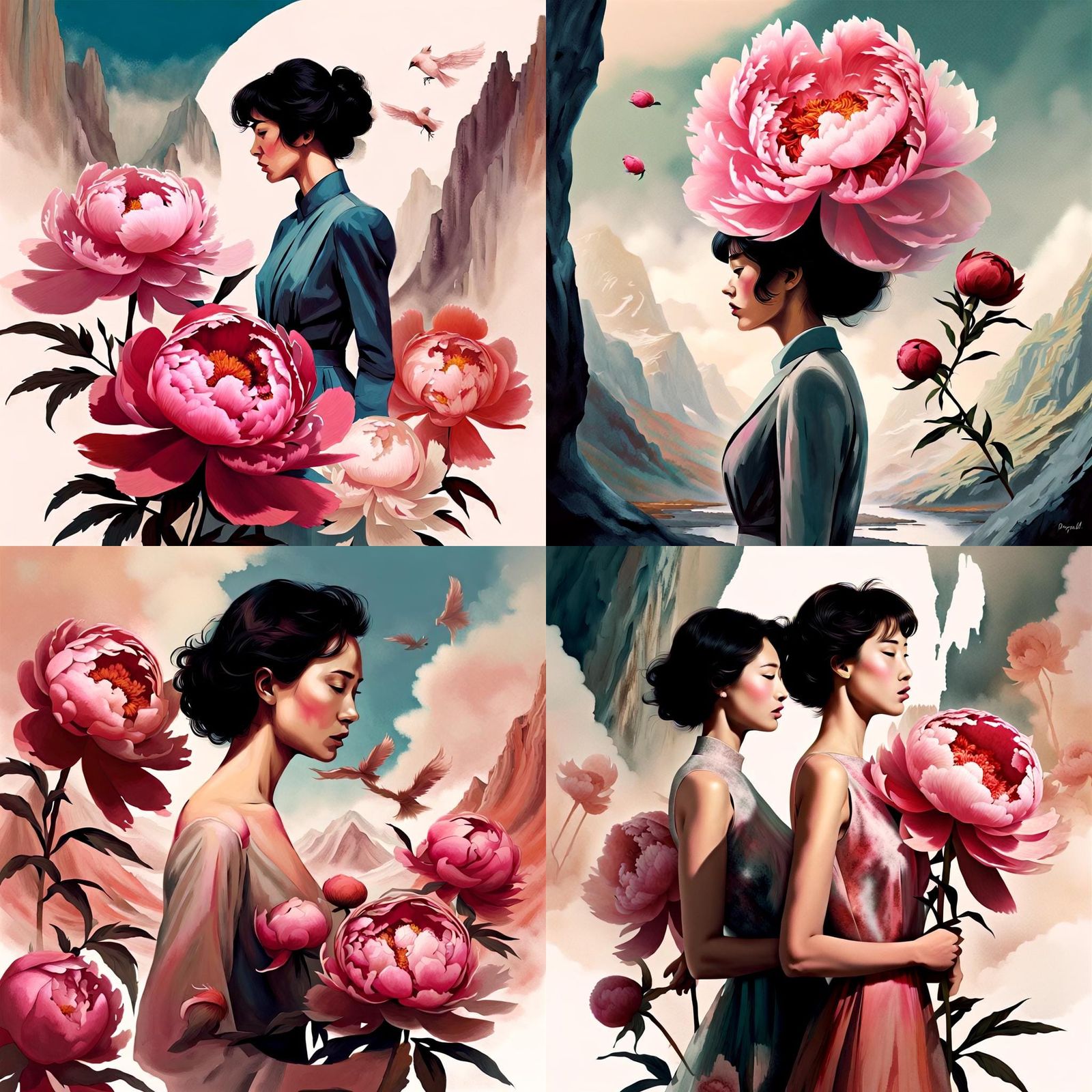 Fantasy Storybook Illustration with Warm Colors