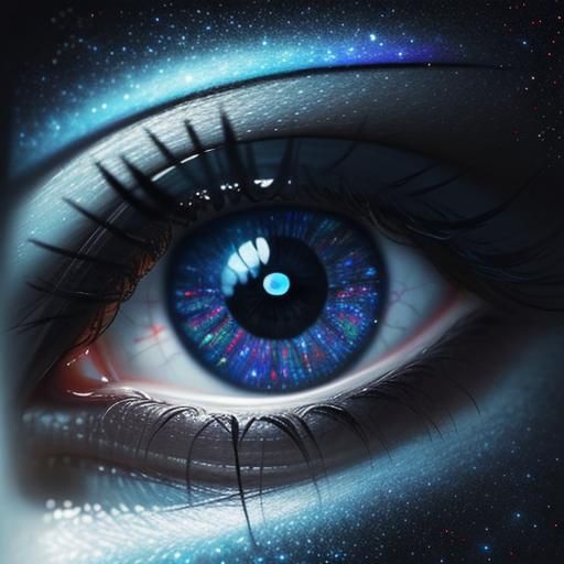 Galaxy Eye Digital Matte Painting in 4K