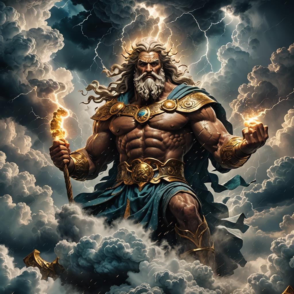 Zeus Creates a Cloud Storm Tarot Card