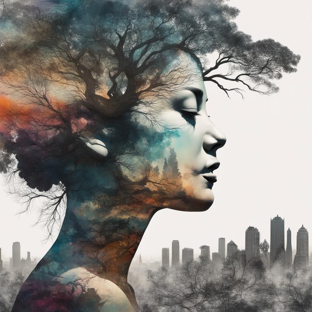 Tree and woman
