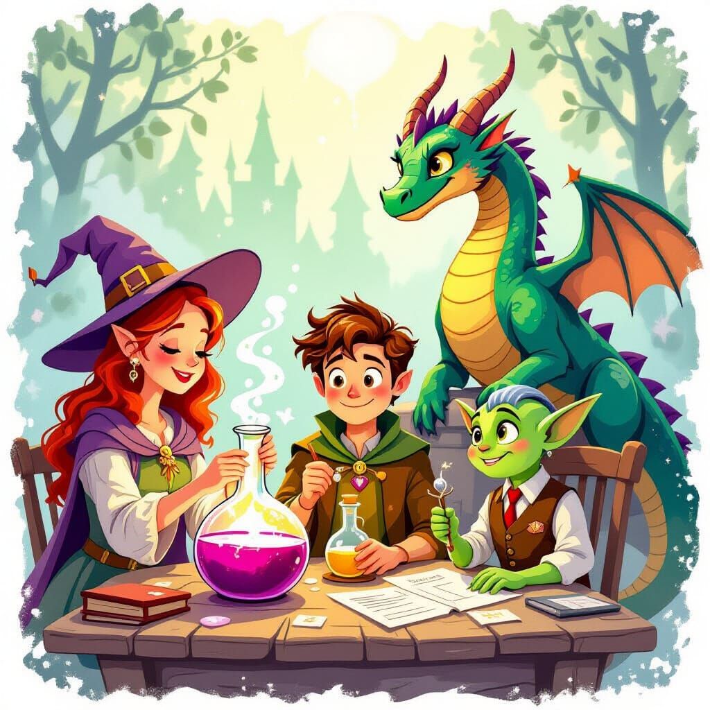 Fantastical Professions Illustrated in Storybook Style