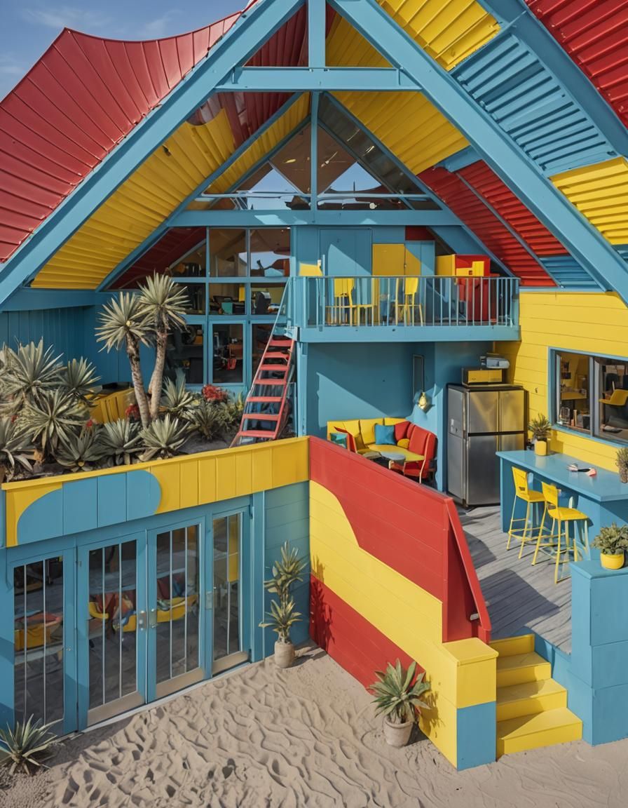 Steel Wave Architecture with Vegas Furniture Aesthetic