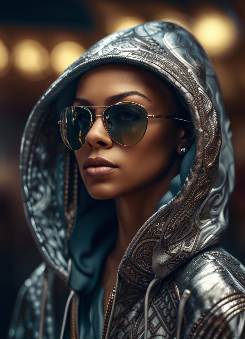 Hip Hop Fashion Model Portrait in 8K
