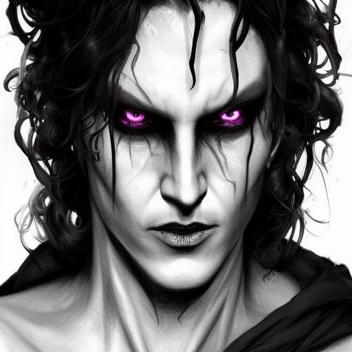 Eric Draven Portrait in Art Nouveau Style