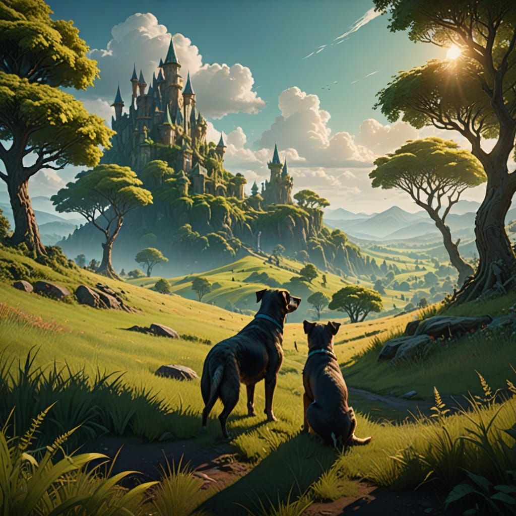 Joyful Reunion in a Vibrant Fantasy World