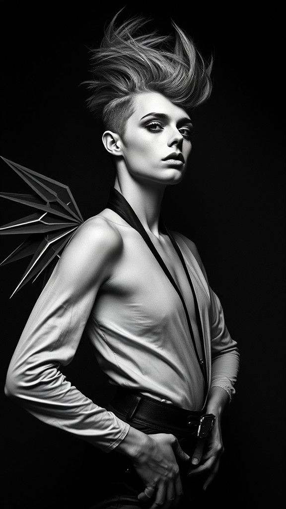 Geometric Fashion Model Inspired by Dada and Surrealism