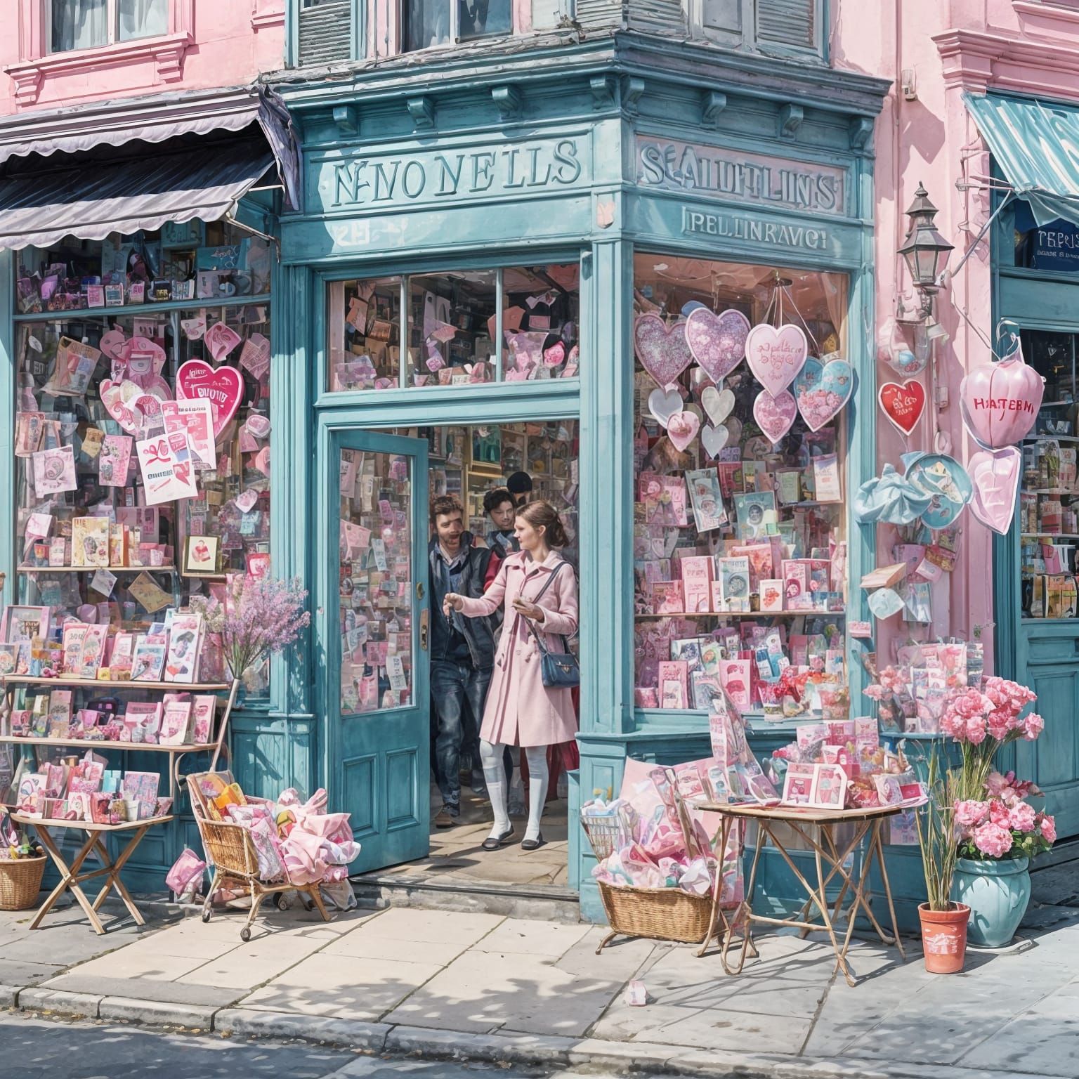 Whimsical Valentine's Day Card Shop