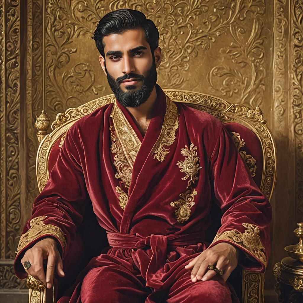 Young Aristocrat Portrait in Impressionist Oil Painting Styl...