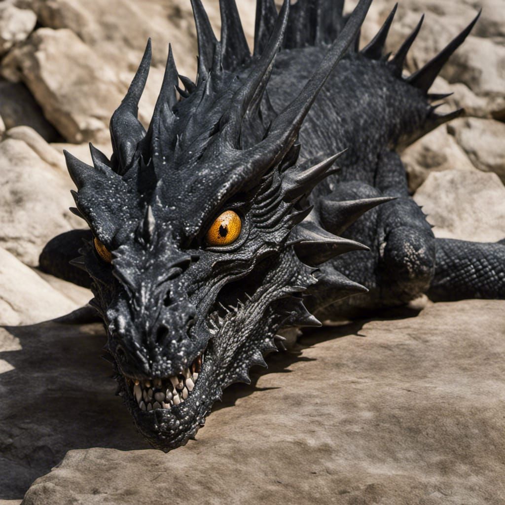 Menacing Black Dragon from Dungeons & Dragons