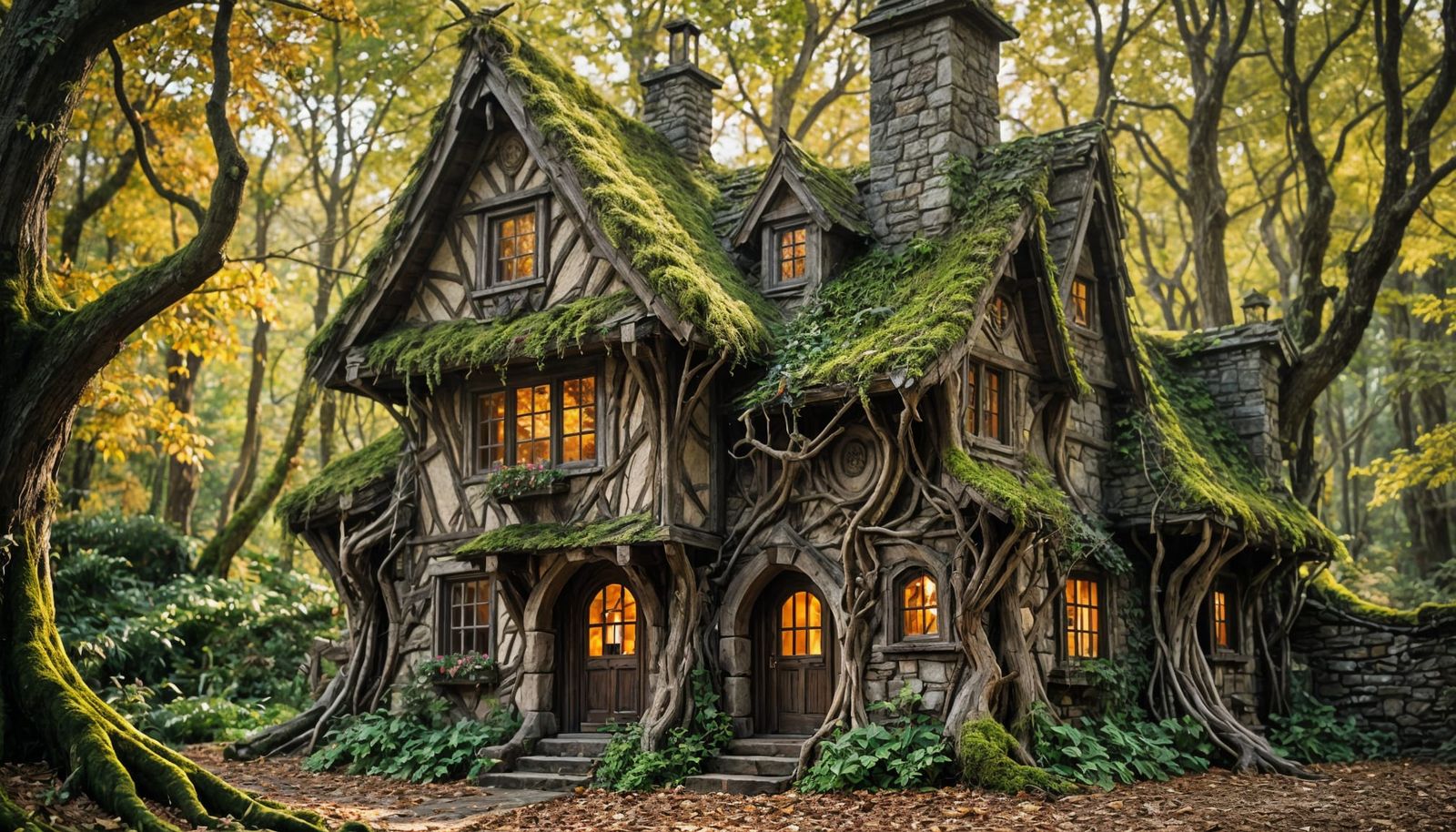 Enchanting Wizard's Cottage in Mystical Woods