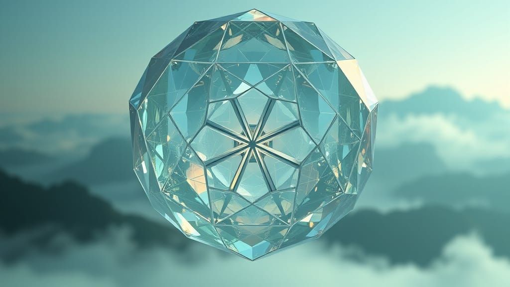 Crystal Entity Glows with Ethereal Bioluminescence